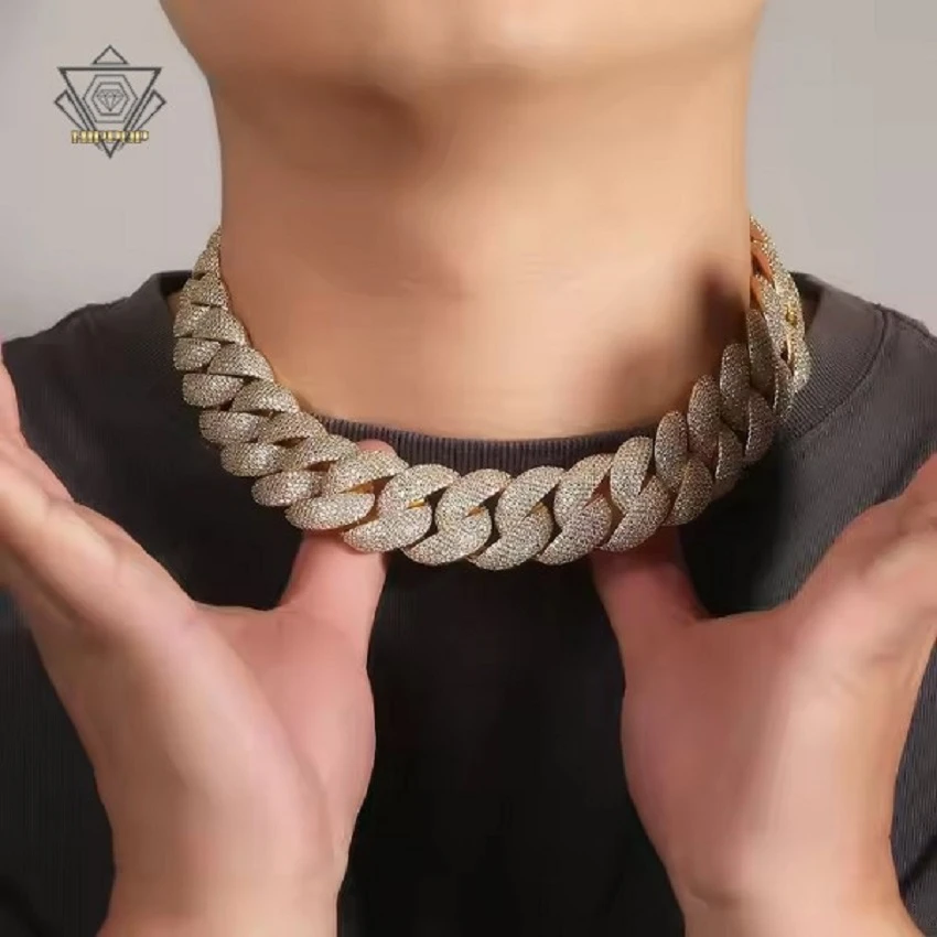 moissanite high quality cuban link chainad moissanite high quality cuban link chainad